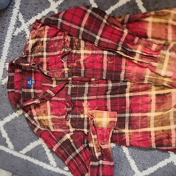 oversized flannel button down - Picture 3 of 3